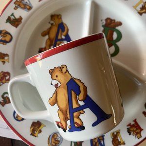 1994 Vintage Tiffany & Co ABC Baby China Set - 2 Pieces